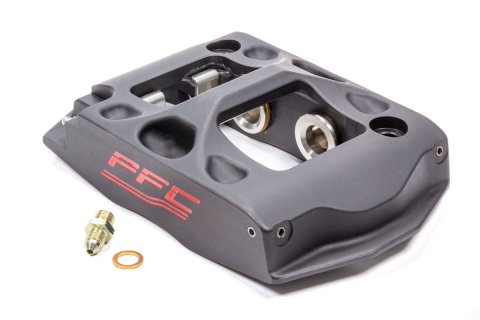 Brake Caliper - ZR24 - Driver Side - Trailing - 4 Piston - Aluminum - Black Anodized - 12.716 in OD x 1.250 in Thick Rotor - 4.75 in Radial Mount - Each thumbnail 2