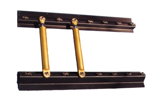 Shock Rack - Wall Mount - 2-Piece - 33 in Long - 4.625 in Tall - 3 in Wide - 8 Shock Capacity - Steel - Black Powder Coat - Each thumbnail 1