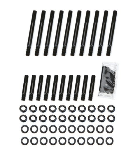 Cylinder Head Stud Kit - 12 Point Head - Chromoly - Black Oxide - Small Block Ford - Kit