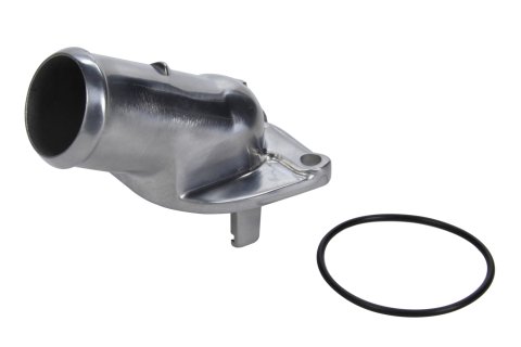 Water Neck - 75 Degree - 1-1/2 in ID Hose - Replacement - Aluminum - Polished - GM LS-Series - Each