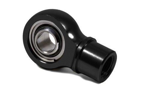 Rod End - Spherical - 1/2 in Bore - 9/16-18 Right Hand Female Thread - Straight - Aluminum - Black Anodized - Each thumbnail 1