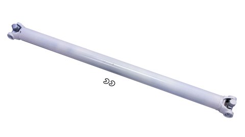 Drive Shaft - 44 in Long - 2.5 in OD - 1310 U-Joints - Steel - White Paint - Universal - Each thumbnail 1