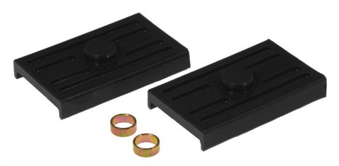 Leaf Spring Pad - Lower - Multi-Leaf - Polyurethane / Steel - Black / Cadmium Plated - GM F-Body 1970-81 - Pair