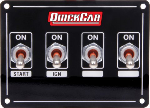 Switch Panel - Extreme - Dash Mount - 4.125 x 3 in - 3 Toggles / 1 Momentary Toggle - Black - Kit thumbnail 1