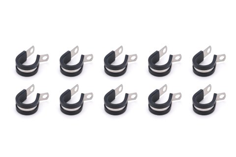 Line Clamp - Adel - 0.75 in ID - Rubber Lining - Aluminum - Set of 10