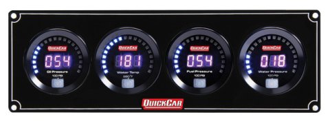 Gauge Panel Assembly - Digital Series - Digital - Oil Pressure / Water Temperature / Fuel Pressure / Water Pressure - Black Face - Kit