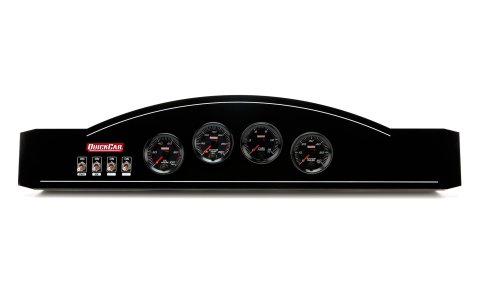 Gauge Panel Assembly - Redline - Dual Ignition - Fuel Pressure / Oil Pressure / Water Temperature / Water Pressure - 2-5/8 in Diameter - Black Face - Kit thumbnail 1