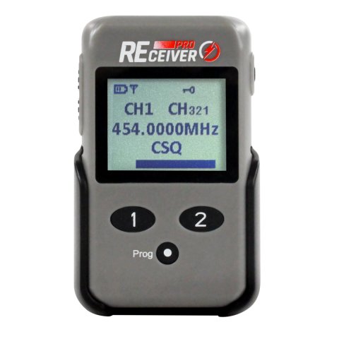 Radio Receiver - REceiver Pro - Dual Channel - LCD Screen - Holster Included - Plastic - Gray - Each thumbnail 2