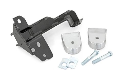 Track Bar Bracket - Relocation - Coil Spacers Included - Steel - Black Powder Coat - 2 in Lift - Ford Fullsize Truck 2017-22 - Kit thumbnail 2