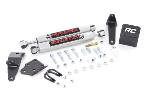 Steering Stabilizer Kit - Dual - Hardware Included - Steel - 2 in or More Lift - Dodge Ram Fullsize Truck 2003-12 - Kit thumbnail 2
