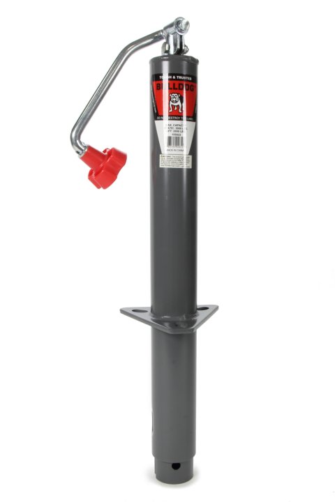 Trailer Jack - Bulldog - Manual - Topwind - 15 in Of Travel - 2000 lb Capacity - Steel - Gray Paint - Each