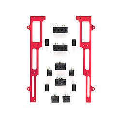 Spark Plug Wire Loom - Valve Cover Mount - 7-9 mm - Horizontal - Red Bracket Included - Plastic - Black - Clamp Style - Big Block Chevy - Kit