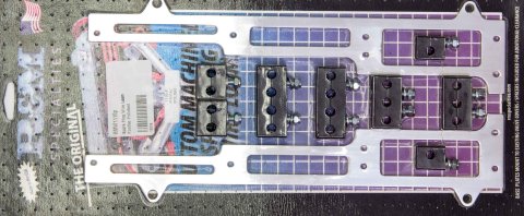 Spark Plug Wire Loom - Valve Cover Mount - 7-9 mm - Horizontal - Polished Bracket Included - Plastic - Black - Clamp Style - Pontiac V8 - Kit