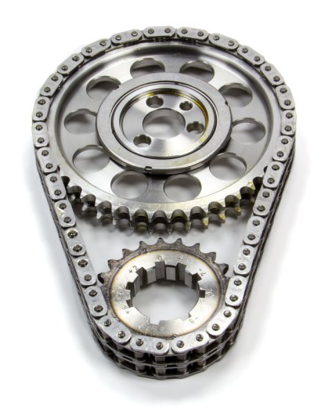 Timing Chain Set - Red Series - Double Roller - Keyway Adjustable - 0.005 in Shorter - Needle Bearing - Billet Steel - Small Block Chevy - Kit thumbnail 2