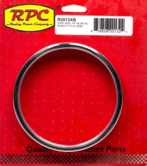 Air Cleaner Spacer - Sure Seal - 0.25 in Thick - 5-1/8 in Carb Flange - Aluminum - Natural - Each