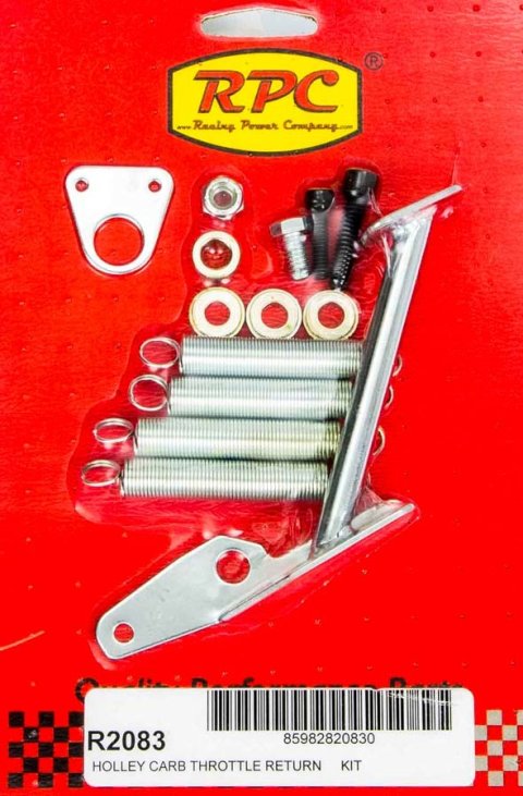 Throttle Return Spring Kit - Carb Mount - Dual Springs - Steel - Chrome - Holley 4150 / 4160 Carburetors - Kit thumbnail 2