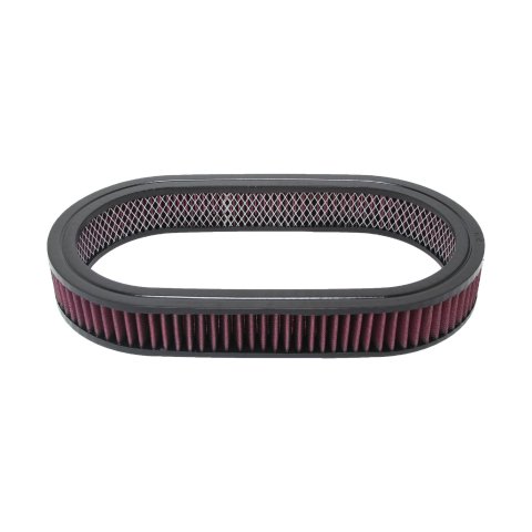 Air Filter Element - 15 in Oval - 2 in Tall - Wire Mesh Included - Cotton - Red - Universal - Each