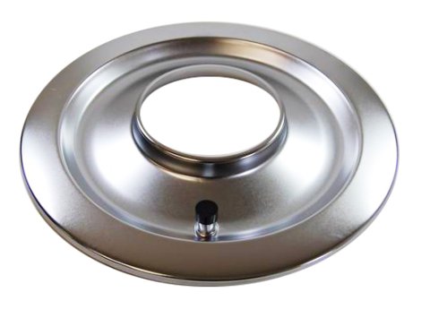 Air Cleaner Base - Pro Style - 14 in Round - 5-1/8 in Carb Flange - Raised Base - Steel - Chrome - Each