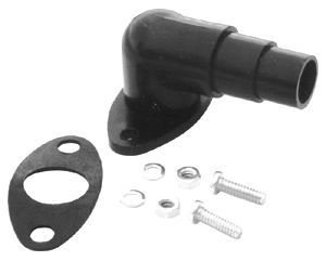 Air Cleaner PCV Fitting - 90 Degree - 1.5 in Length - 3/4 in Hose Barb - Plastic - Black - Each