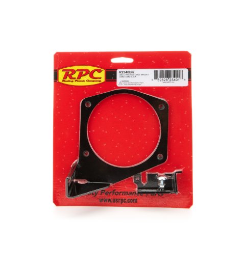 Throttle Body Bracket - Under Throttle Body Mount - Steel - Black Paint - 92 / 102 mm Throttle Bodies - GM LS-Series - Each