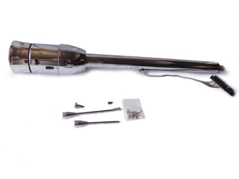 Steering Column - Tilt - 2 in Tube - 30 in Length - Hazard / Turn Signal - Steel - Chrome - Universal - Each