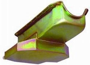 Engine Oil Pan - Rear Sump - 7 qt - 7 in Deep - Steel - Zinc Plated - 2-Piece Seal - Small Block Chevy - Each