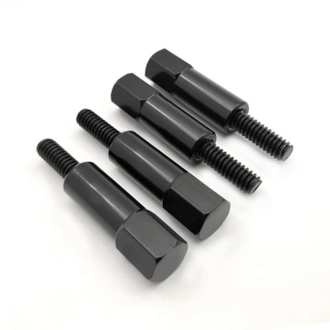 Valve Cover Fastener - Stud - 1/4-20 in Thread - 1.375 in Long - Mini Bolt - 1-1/4 in Long - Steel - Black Paint - Set of 4 thumbnail 1