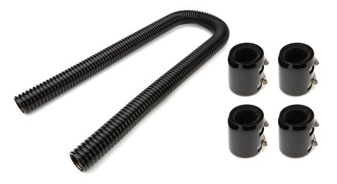 Radiator Hose Kit - 48 in Long - Black End Caps - Stainless - Black - Kit thumbnail 1
