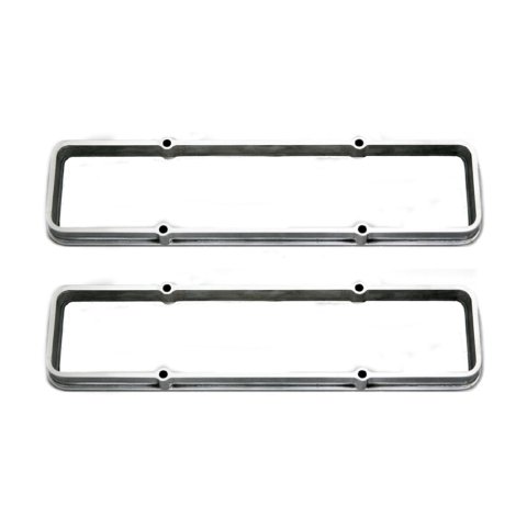 Valve Cover Spacer - 1 in Tall - Aluminum - Polished - Small Block Chevy - Pair