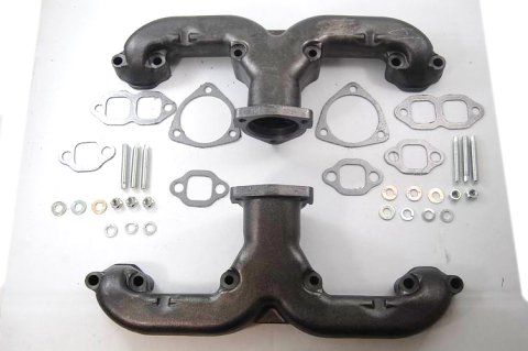 Exhaust Manifold - Iron - Natural - Small Block Chevy - Various Applications 1955-57 - Pair thumbnail 1