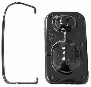 Master Cylinder Cap - Single Bail - 3 x 5.625 in - Steel - Chrome - GM Master Cylinders 1967-80 - Each