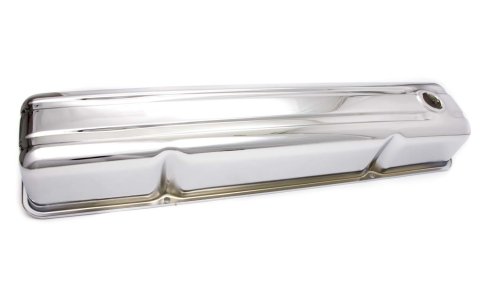 Valve Cover - Tall - 3.875 in Height - Breather Hole - Steel - Chrome - GM In-Line-6 - Each