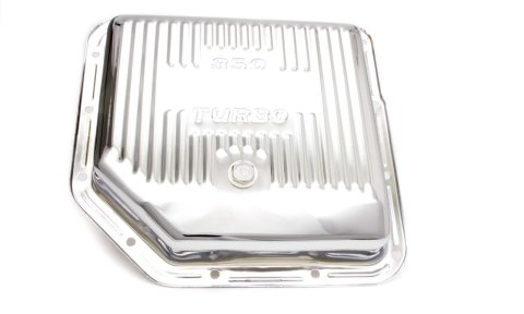 Transmission Pan - Stock Sump - Ribbed - Steel - Chrome - TH350 - Each