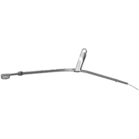 Engine Oil Dipstick - Solid Tube - Block Mount - 24.5 in Long - Steel - Chrome - Small Block Chevy - GM F-Body 1982-85 - Each thumbnail 2
