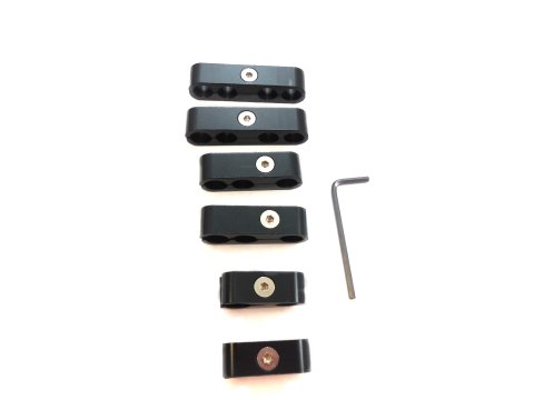 Spark Plug Wire Loom - Pro Style - 8-10 mm - Allen Wrench Included - Aluminum - Black Anodized - Clamp Style - Kit