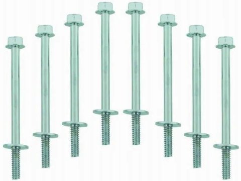 Valve Cover Fastener - Bolt - 1/4-20 in Thread - 3.750 in Long - Hex Head - Washers Included - Steel - Chrome - Center Bolt - Small Block Chevy - Kit