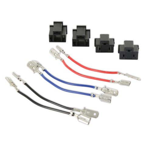 Headlight Adapter - RetroBright - Housings / Wiring Pigtails Included - Plastic - Black - H4 to Non Standard H4 - Kit thumbnail 2