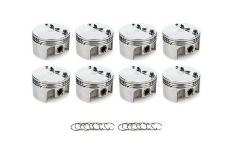 Piston - AutoTec - Forged - Flat Top - 4.040 in Bore - 1.5 x 1.5 x 3.0 mm Ring Grooves - Minus 5.00 cc - Small Block Ford - Set of 8 thumbnail 2