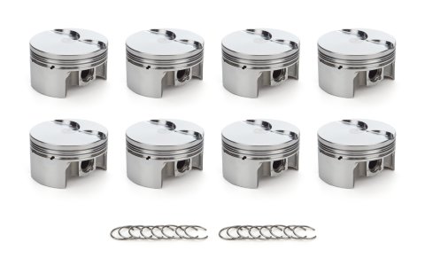 Piston - AutoTec - Forged - Flat Top - 3.908 in Bore - 1.5 x 1.5 x 3.0 mm Ring Grooves - Minus 3.30 cc - GM LS-Series - Set of 8 thumbnail 1