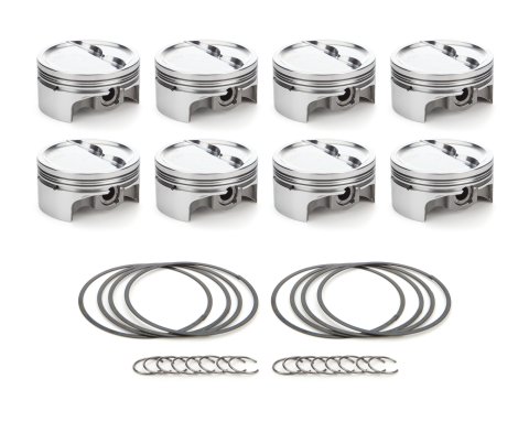 Piston - AutoTec - Forged - Dished - 4.040 in Bore - 1.5 x 1.5 x 3.0 mm Ring Grooves - Minus 19.40 cc - Small Block Chevy - Set of 8 thumbnail 1