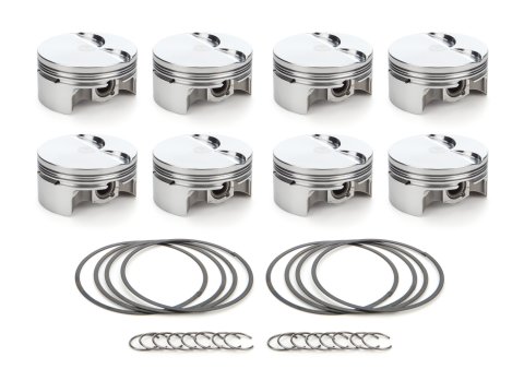 Piston - AutoTec - Forged - Flat Top - 3.905 in Bore - 1.5 x 1.5 x 3.0 mm Ring Grooves - Minus 3.30 cc - GM LS-Series - Set of 8 thumbnail 1