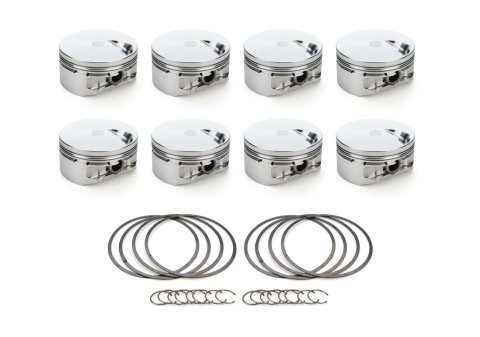 Piston - AutoTec - Flat Top - Forged - 4.500 in Bore - 1.5 x 1.5 x 3.0 mm Ring Grooves - Minus 3.00 cc - Big Block Chevy - Set of 8 thumbnail 1