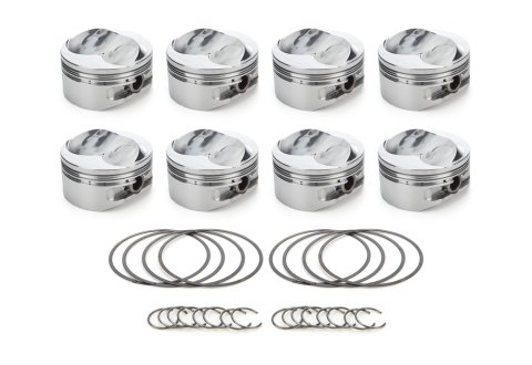Piston - AutoTec - Dome - Forged - 4.030 in Bore - 1.5 x 1.5 x 3.0 mm Ring Grooves - Plus 12.00 cc - Small Block Ford - Set of 8 thumbnail 2
