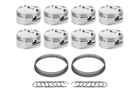 Piston - AutoTec - Dished - Forged - 4.030 in Bore - 1.5 x 1.5 x 3.0 mm Ring Grooves - Minus 20.00 cc - Small Block Ford - Set of 8 thumbnail 2