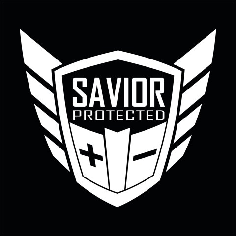 Logo Sticker - Window Decal - White Savior Logo on Black Background - Each thumbnail 2