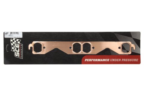 Exhaust Header / Manifold Gasket - Pro Copper - 1.350 x 1.700 in Oval Port - Copper - Small Block Chevy - Pair