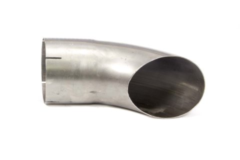 Exhaust Tip - Clamp-On - 5 in Inlet - 5 in Round Outlet - 12 in Long - Single Wall - Cut Edge - Angled Cut - Turnout Style - Steel - Natural - Each thumbnail 2