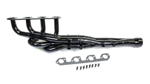 Headers - Pro Four Tri-Y - 1.5 to 1.625 in Primary - 3 in Collector - Gaskets / Hardware Included - Steel - Black Paint - Through Firewall - Mustang II / Pinto - Ford 2300 - Each thumbnail 1