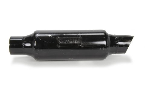 Muffler - Micro / Mini - 2 in Center Inlet - 2.25 in Center Outlet - 11 x 3.5 in Round Body - 13 in Long - Aluminum - Natural - Each thumbnail 1