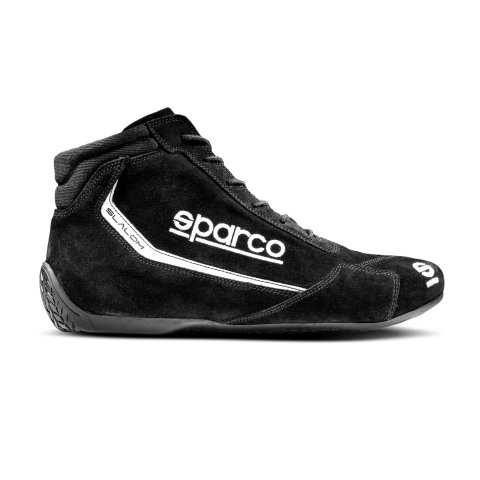 Driving Shoe - Slalom - Mid-Top - SFI 3.3/5 - FIA Approved - Suede Outer - Fire Retardant Fabric Inner - Black - Euro 39 - Pair